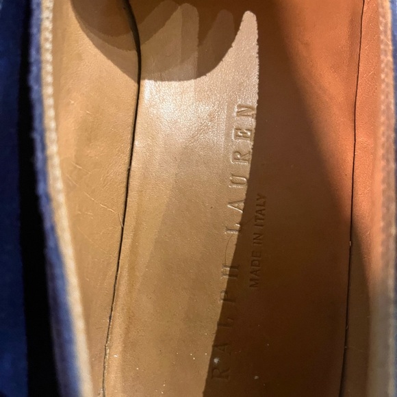 Ralph Lauren Blue Suede Loafers - Picture 4 of 8